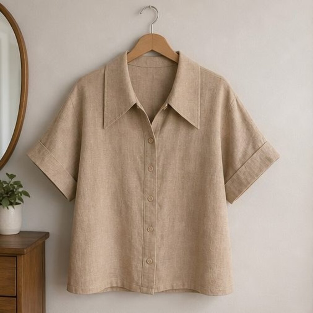 Gray Pleated Blouse